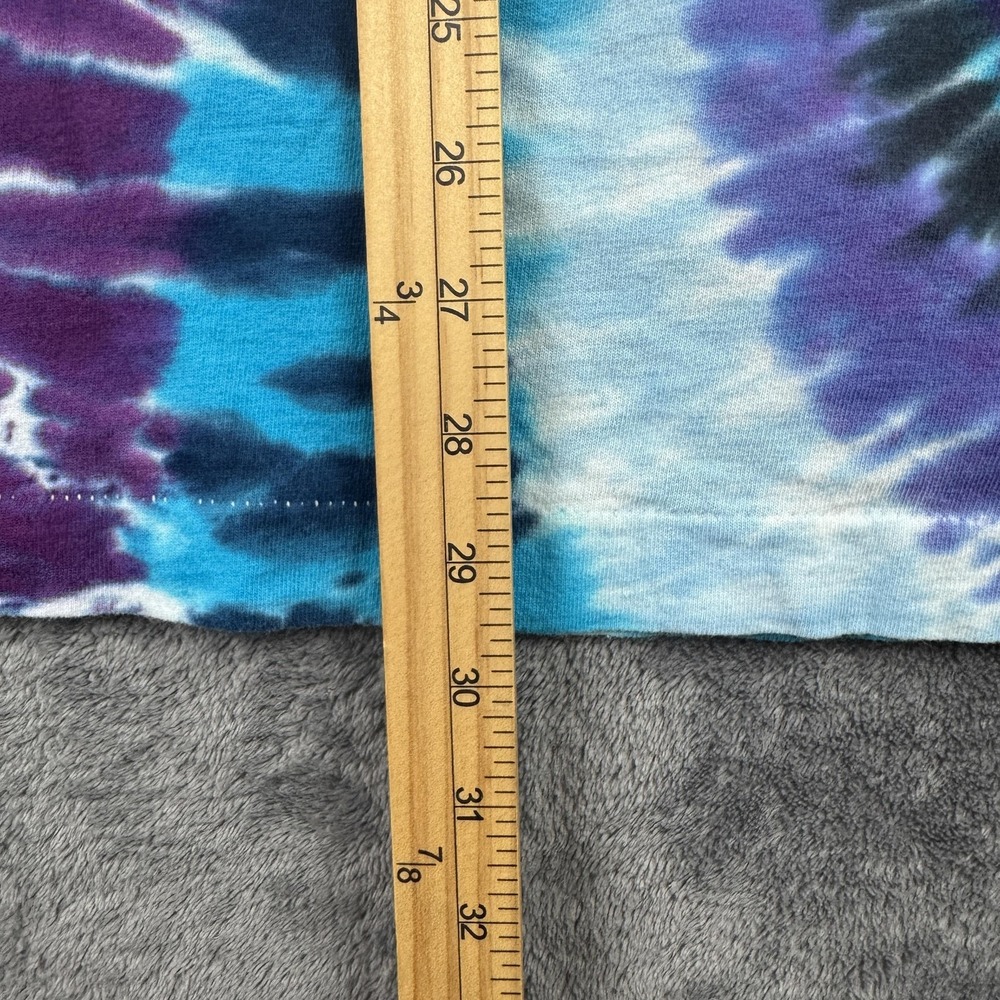 Vintage Fruit of the Loom Shirt‎ Mens XL Blue Purple Tie Dye Made in USA 90s - Picture 7 of 8